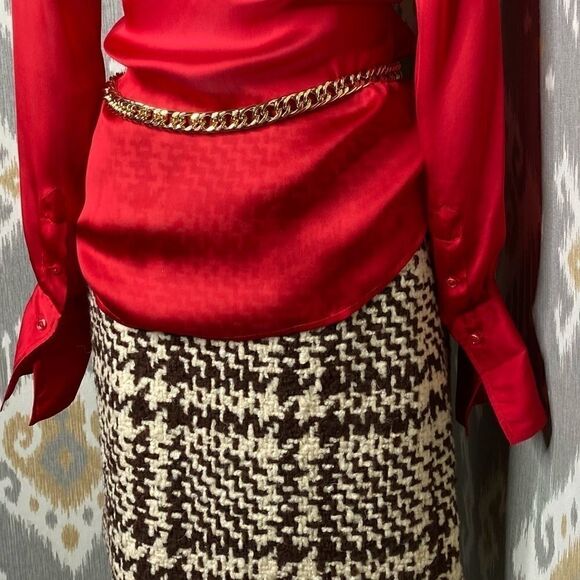 Ralph Lauren Fall 2001 Tweed Hounds-tooth Skirt - Picture 2 of 16